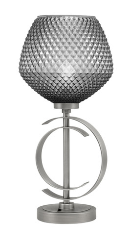Accent Lamp, Graphite Finish, 9" Smoke Textured Glass (56-GP-4922)