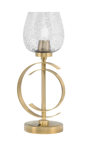 Accent Lamp, New Age Brass Finish, 6" Smoke Bubble Glass (56-NAB-4812)