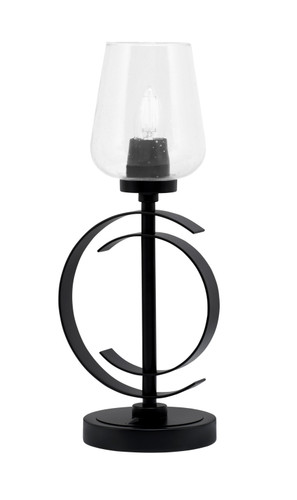 Accent Lamp, Matte Black Finish, 5" Clear Bubble Glass (56-MB-210)