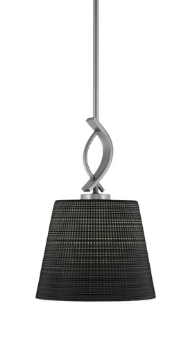 Cavella Stem Hung Mini Pendant, Graphite Finish, 10" Black Matrix Glass (3901-GP-4089)