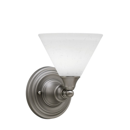 Wall Sconce, Brushed Nickel Finish, 7" White Muslin Glass (40-BN-312)