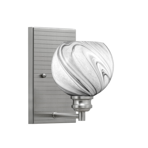 Edge Wall Sconce, Brushed Nickel Finish, 5.75" Onyx Swirl Glass (1161-BN-4109)