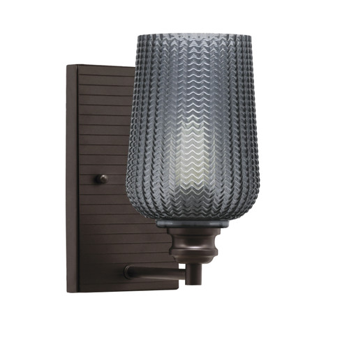 Edge Wall Sconce, Espresso Finish, 5" Smoke Textured Glass (1161-ES-4252)