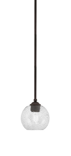 Zilo Stem Hung Mini Pendant, Dark Granite Finish, 5.75" Smoke Bubble Glass  (560-DG-4102)