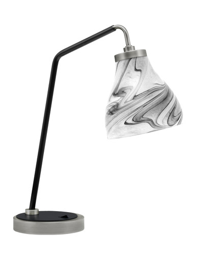 Desk Lamp, Graphite & Matte Black Finish, 6.25" Onyx Swirl Glass (59-GPMB-4769)