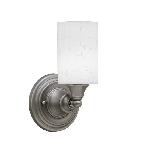Wall Sconce, Brushed Nickel Finish, 4" White Muslin Glass  (40-BN-310)