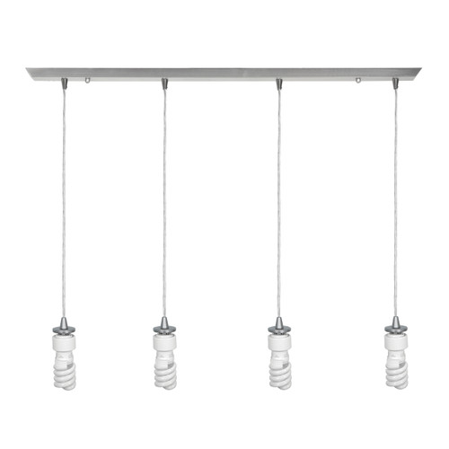 Quada Brushed Steel 4 Light Pendant (52027-BS)