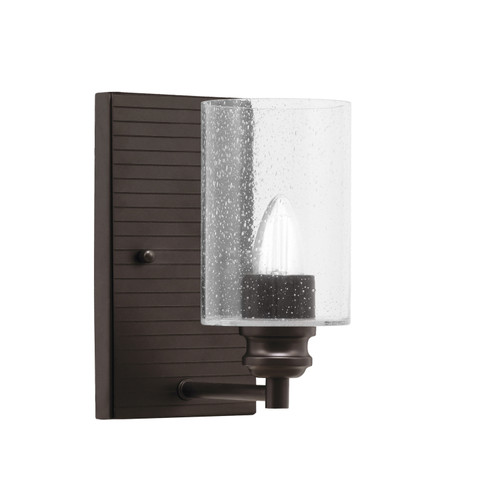 Edge Wall Sconce, Espresso Finish, 4" Clear Bubble Glass (1161-ES-300)