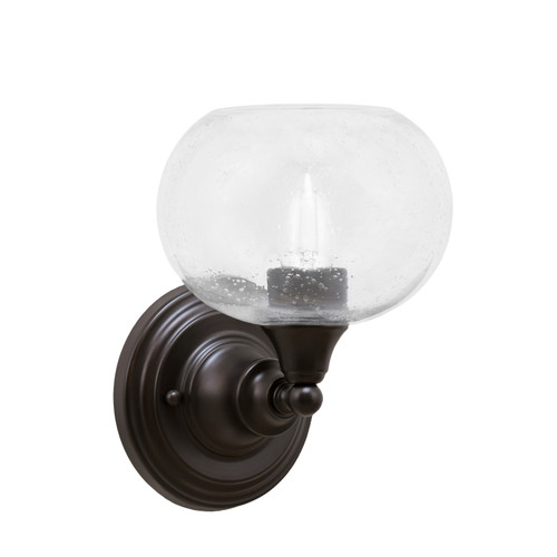 Wall Sconce, Espresso Finish, 7" Clear Bubble Glass (40-ES-202)