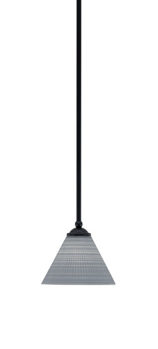 Zilo Stem Mini Pendant, Matte Black Finish, 7" Gray Matrix Glass (560-MB-4052)