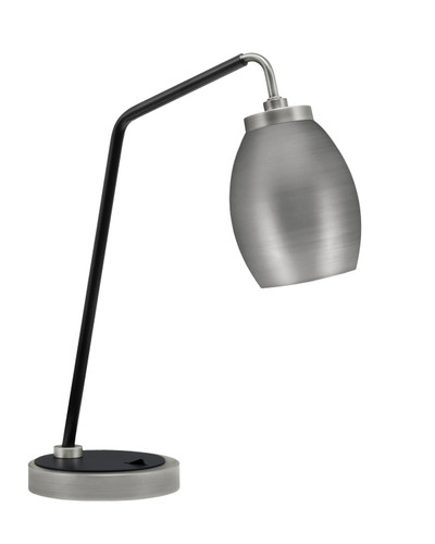 Desk Lamp, Graphite & Matte Black Finish, 5" Graphite Oval Metal Shade (59-GPMB-426-GP)