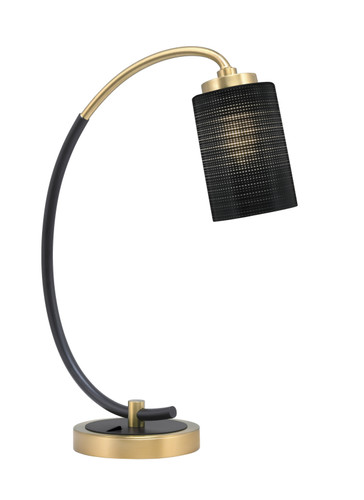 Desk Lamp, Matte Black & New Age Brass Finish, 4" Black Matrix Glass (57-MBNAB-4069)