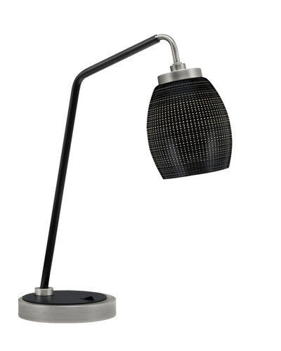 Desk Lamp, Graphite & Matte Black Finish, 5" Black Matrix Glass  (59-GPMB-4029)