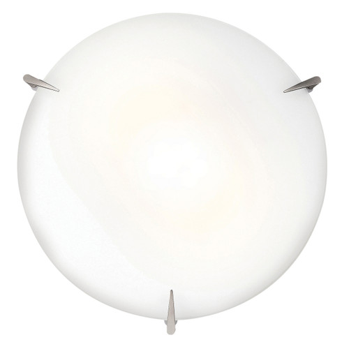 Zenon Brushed Steel 3 Light Flush Mount (20662GU-BS/OPL)