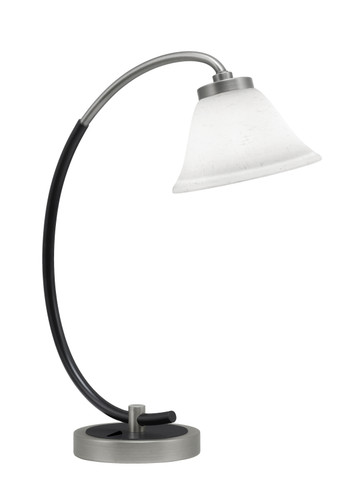 Desk Lamp, Graphite & Matte Black Finish, 7" White Muslin Glass (57-GPMB-311)