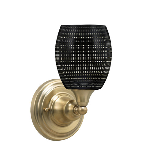 Wall Sconce, New Age Brass Finish, 5" Black Matrix Glass (40-NAB-4029)
