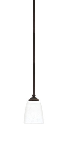 Zilo Stem Hung Mini Pendant, Dark Granite Finish, 4.5" Square White Muslin Glass  (560-DG-460)