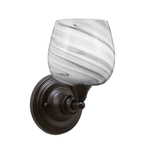 Wall Sconce, Espresso Finish, 6" Onyx Swirl Glass (40-ES-4819)