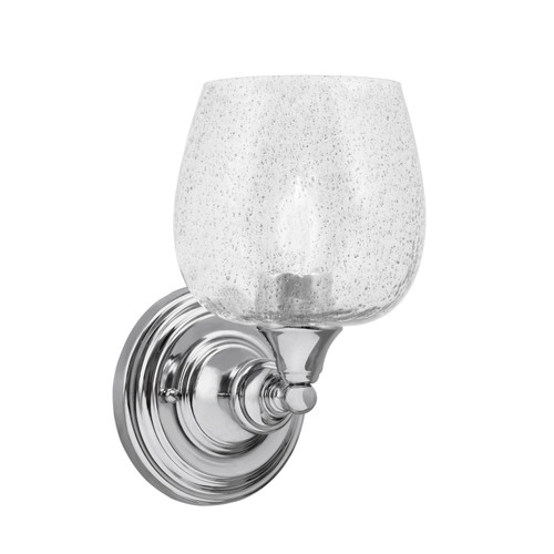 Wall Sconce, Chrome Finish, 6" Smoke Bubble Glass (40-CH-4812)