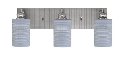 Edge 3 Light Bath Bar, Brushed Nickel Finish, 4" Gray Matrix Glass (1163-BN-4062)