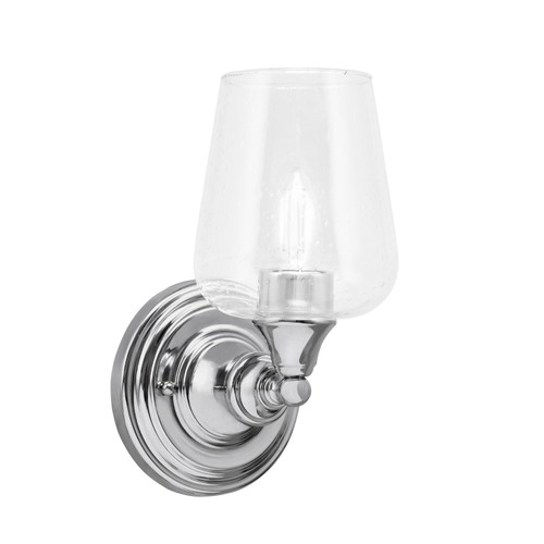 Wall Sconce, Chrome Finish, 5" Clear Bubble Glass (40-CH-210)