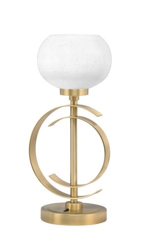 Accent Lamp, New Age Brass Finish, 7" White Muslin Glass (56-NAB-212)
