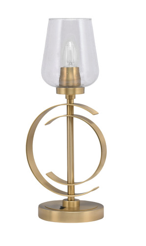 Accent Lamp, New Age Brass Finish, 5" Clear Bubble Glass (56-NAB-210)