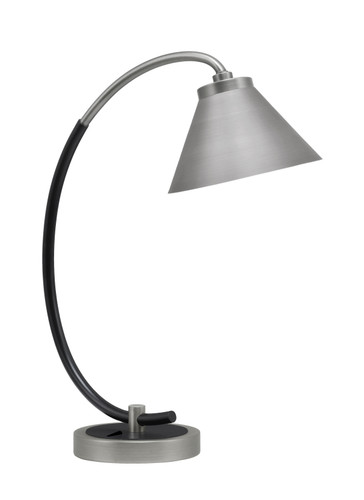 Desk Lamp, Graphite & Matte Black Finish, 7" Graphite Cone Metal Shade (57-GPMB-421-GP)