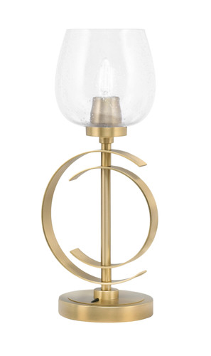 Accent Lamp, New Age Brass Finish, 6" Clear Bubble Glass (56-NAB-4810)