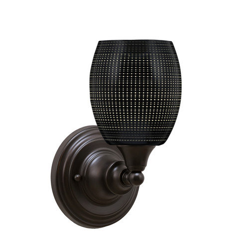 Wall Sconce, Espresso Finish, 5" Black Matrix Glass (40-ES-4029)