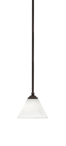 Zilo Stem Hung Mini Pendant, Dark Granite Finish, 7" White Muslin Glass (560-DG-312)