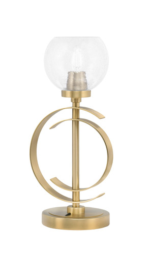 Accent Lamp, New Age Brass Finish, 5.75" Clear Bubble Glass (56-NAB-4100)