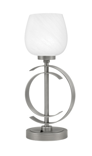 Accent Lamp, Graphite Finish, 6" White Marble Glass (56-GP-4811)