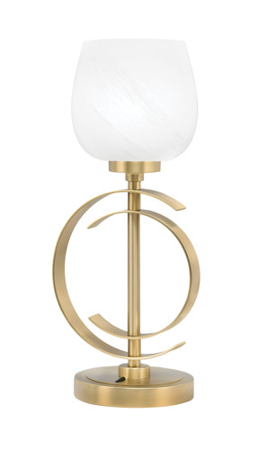 Accent Lamp, New Age Brass Finish, 6" White Marble Glass (56-NAB-4811)