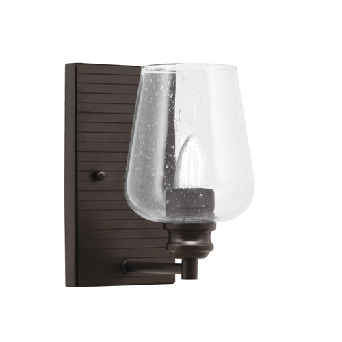 Edge Wall Sconce, Espresso Finish, 5" Clear Bubble Glass (1161-ES-210)