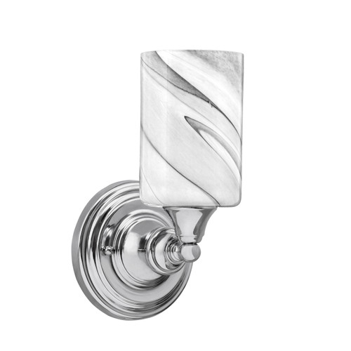 Wall Sconce, Chrome Finish, 4" Onyx Swirl Glass  (40-CH-3009)