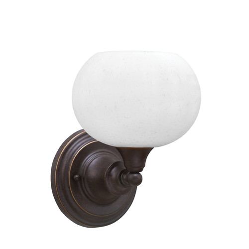Wall Sconce, Dark Granite Finish, 7" White Muslin Glass (40-DG-212)