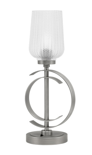 Accent Lamp, Graphite Finish, 5" Clear Textured Glass (56-GP-4250)