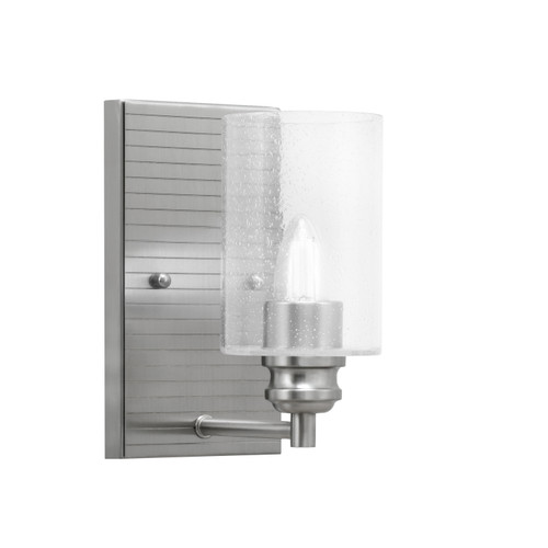 Edge Wall Sconce, Brushed Nickel Finish, 4" Clear Bubble Glass (1161-BN-300)