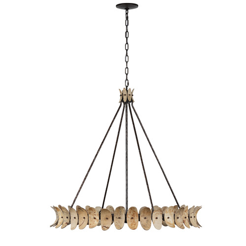 Monarch 8-Light Chandelier in Champagne Mist with Coconut Shell by Breegan Jane (1-8124-8-26)