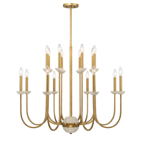 Oakhurst 16-Light Chandelier in Antique Gold (1-2296-16-262)