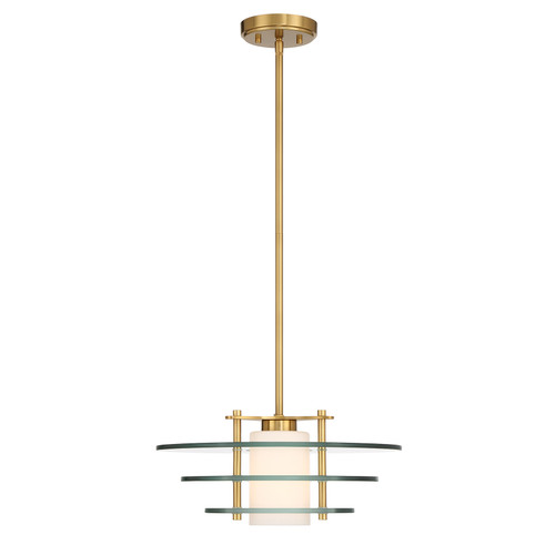 Newell 1-Light Pendant in Warm Brass (7-8604-1-322)