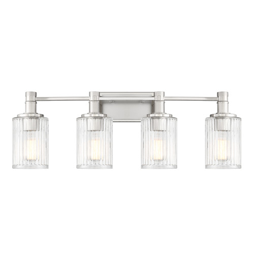 Concord 4-Light Bathroom Vanity Light in Silver and Polished Nickel (8-1102-4-146)