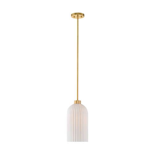 Isla Blanca 1-Light Pendant in Warm Brass by Breegan Jane (7-3171-1-322)