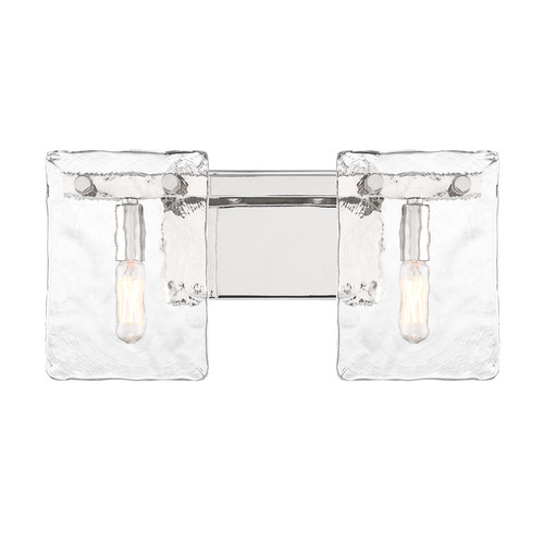 Genry 2-Light Bathroom Vanity Light in Polished Nickel (8-8204-2-109)