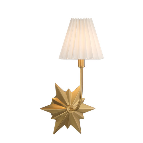 Crestwood 1-Light Wall Sconce in Warm Brass (9-4408-1-322)