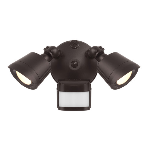 LED Motion Sensored Double Flood Light in Bronze (4-FLOOD-MS-A2-3000K-BZ)