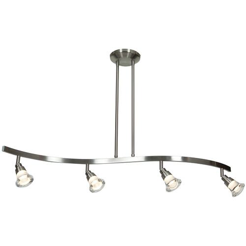 Optix Matte Chrome 4 Light Pendant (63054LEDD-MC/ACR)