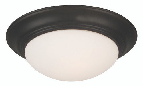 2 Light Elegence Bowl LED Light Kit in Flat Black (Flushmount Glass) (LKE53-FB-LED)