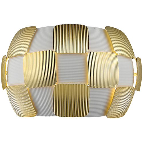 Layers White & Gold 1 Light Sconce (50907LEDD-WH/GLD)